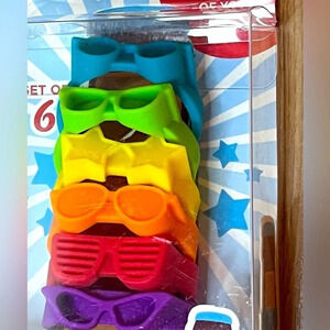 Beernocular Bottle Markers Set Of 6 NWT Blue Green Yellow Orange Red Blue Purple